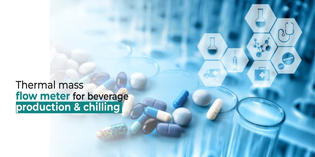 thermal mass flowmeter for beverages production & chilling